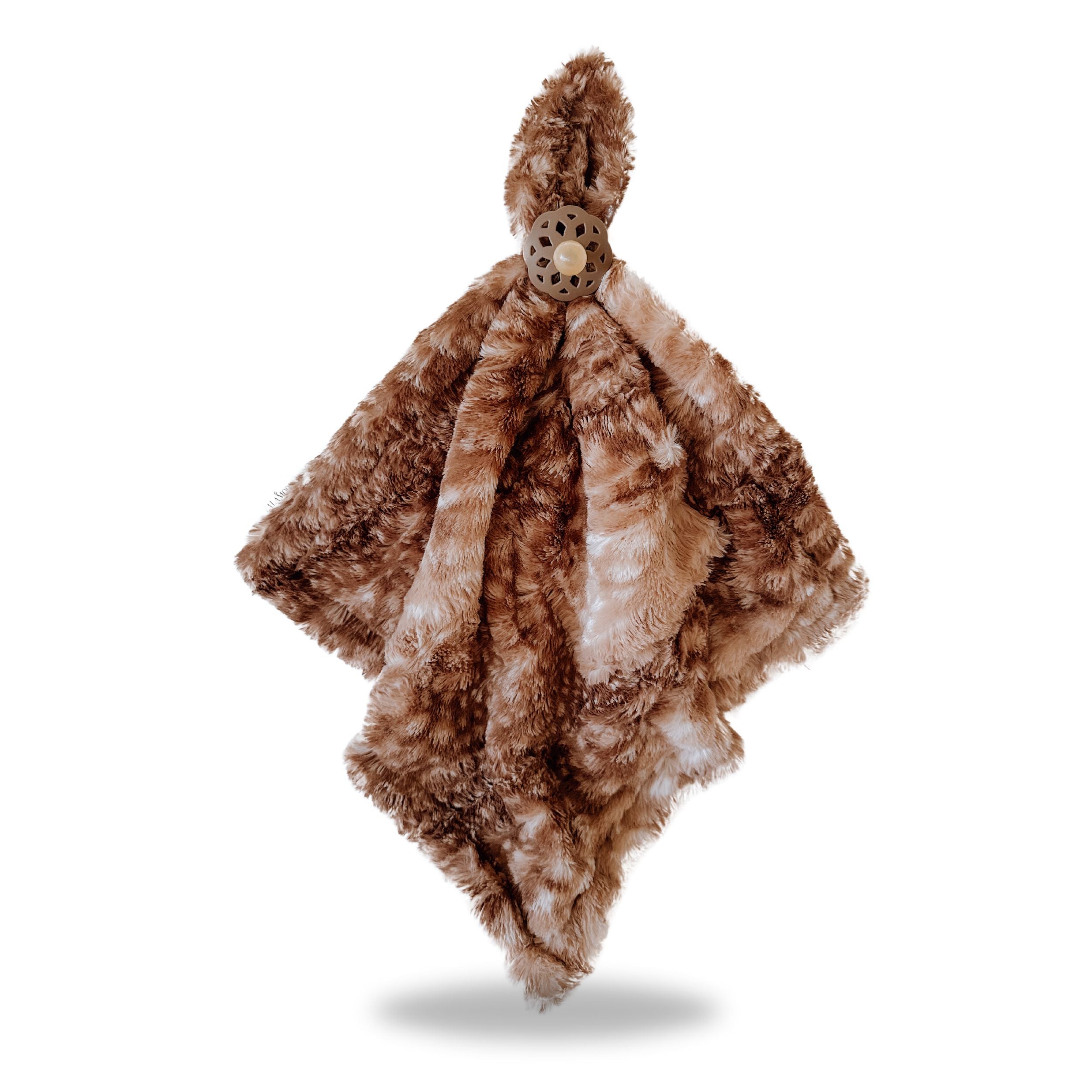 MINI LUNA PLUSH LUXIE POCKET BLANKETS - FAWN