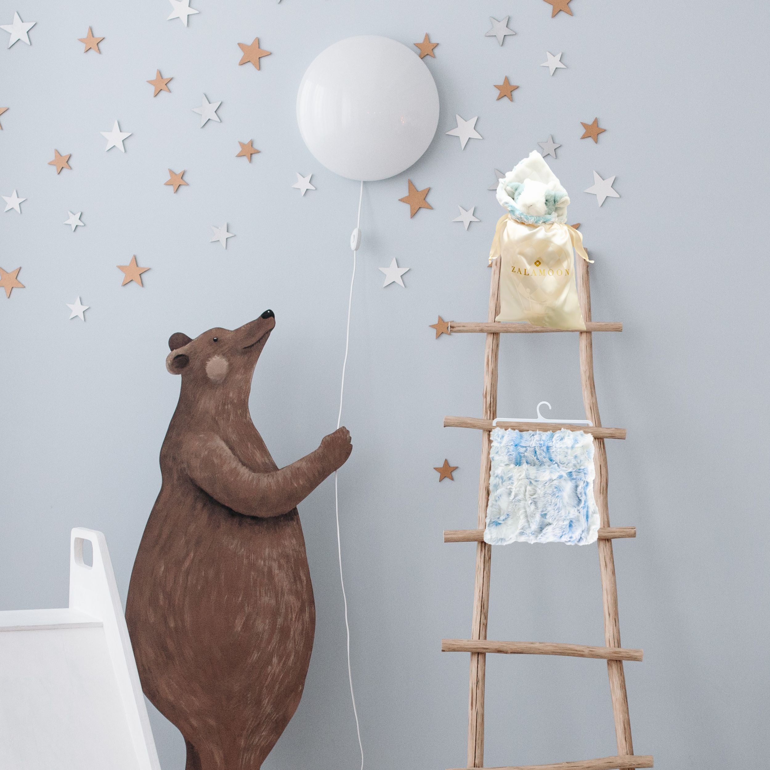 MINI LUNA PLUSH LUXIE POCKET BLANKETS - CLOUD