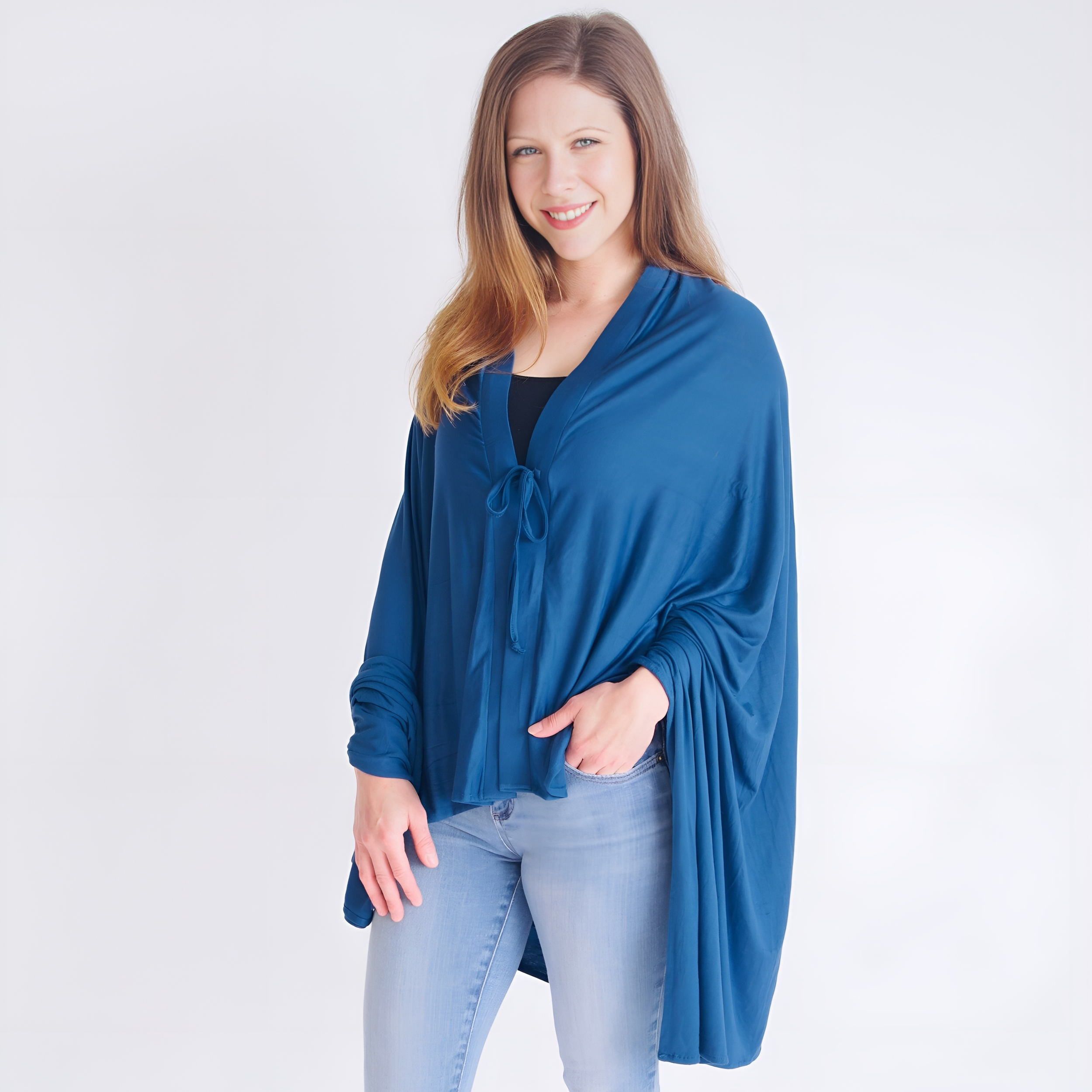 NAVY NURSING SHAWL