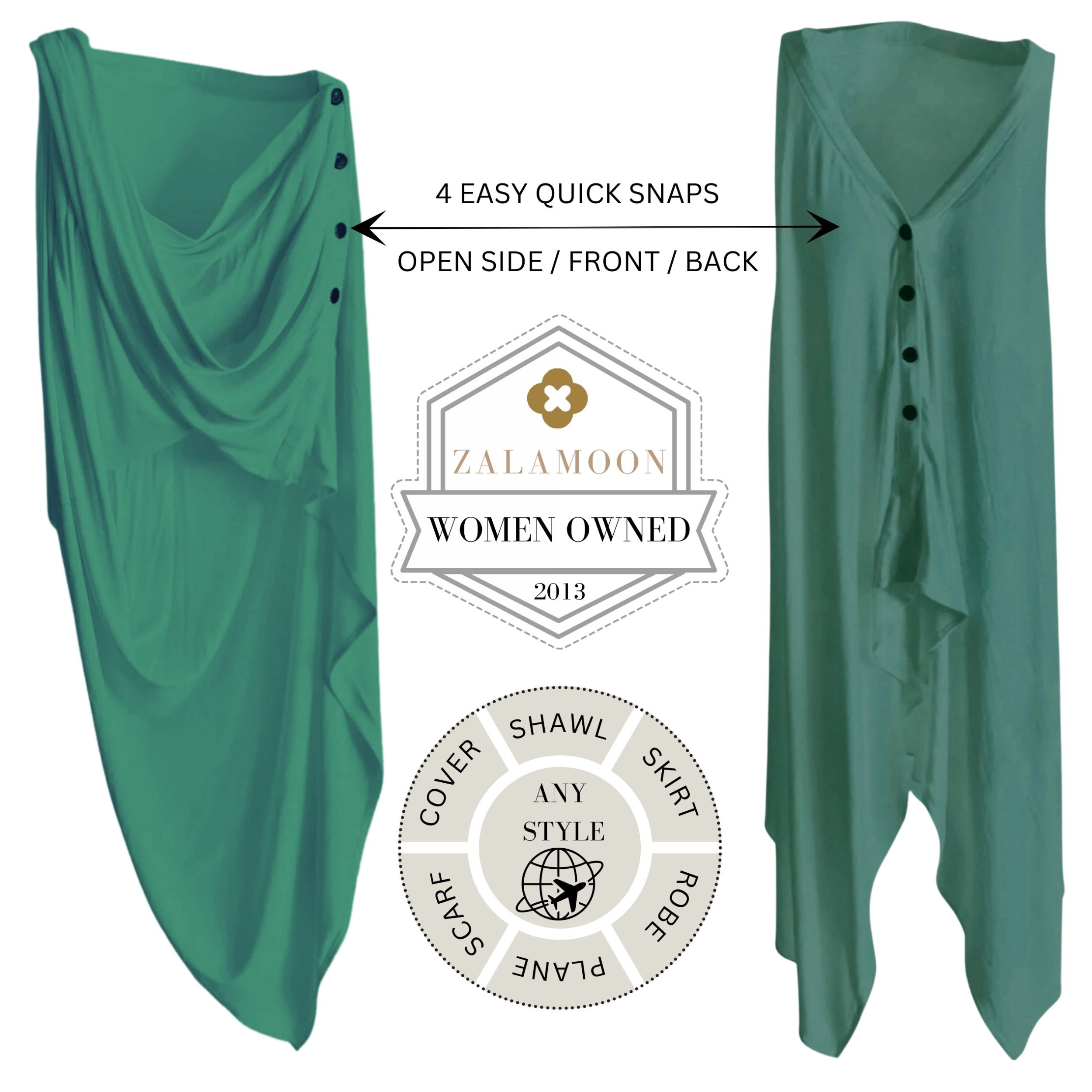 MATERNITY SNAP WRAP - GREEN