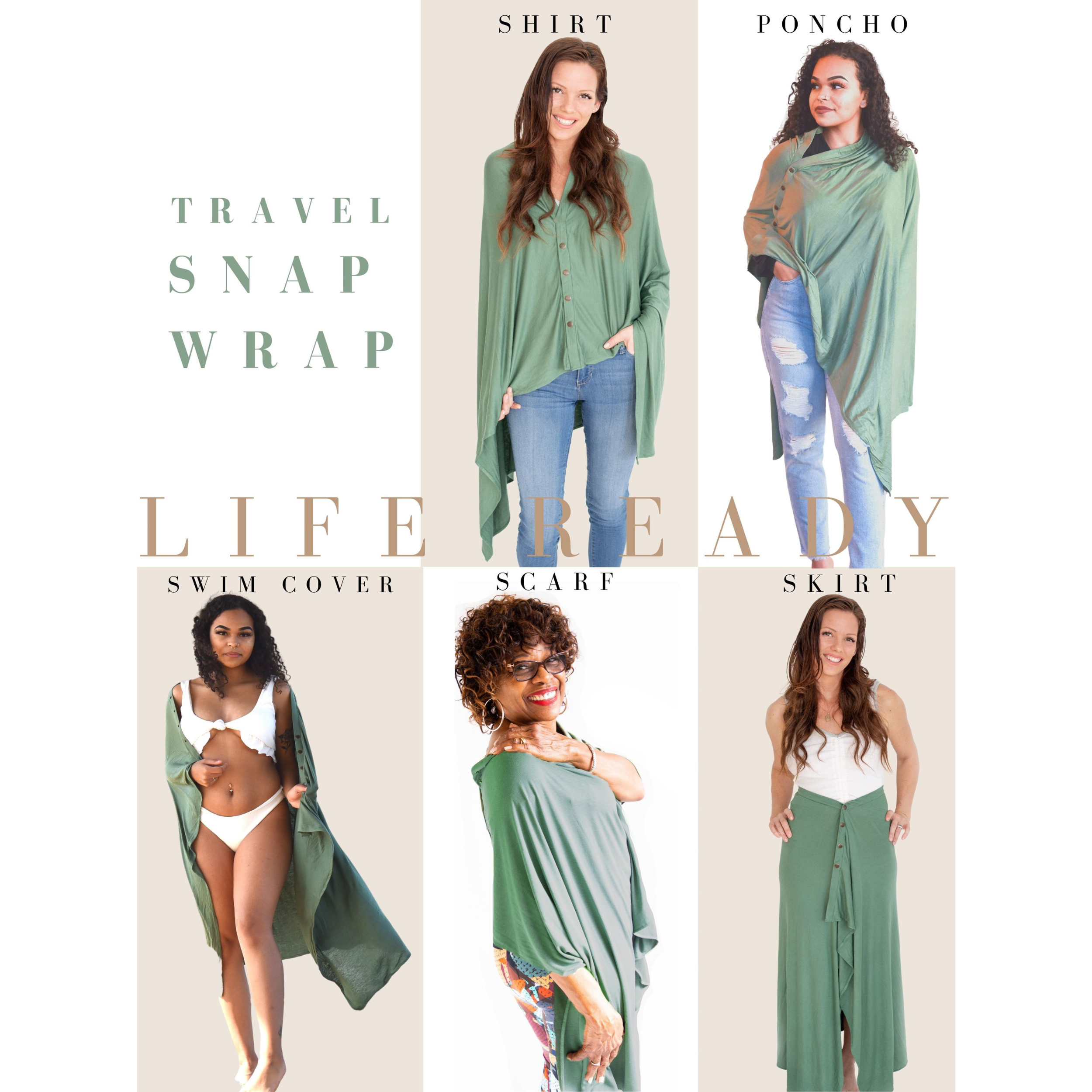 MATERNITY SNAP WRAP - GREEN