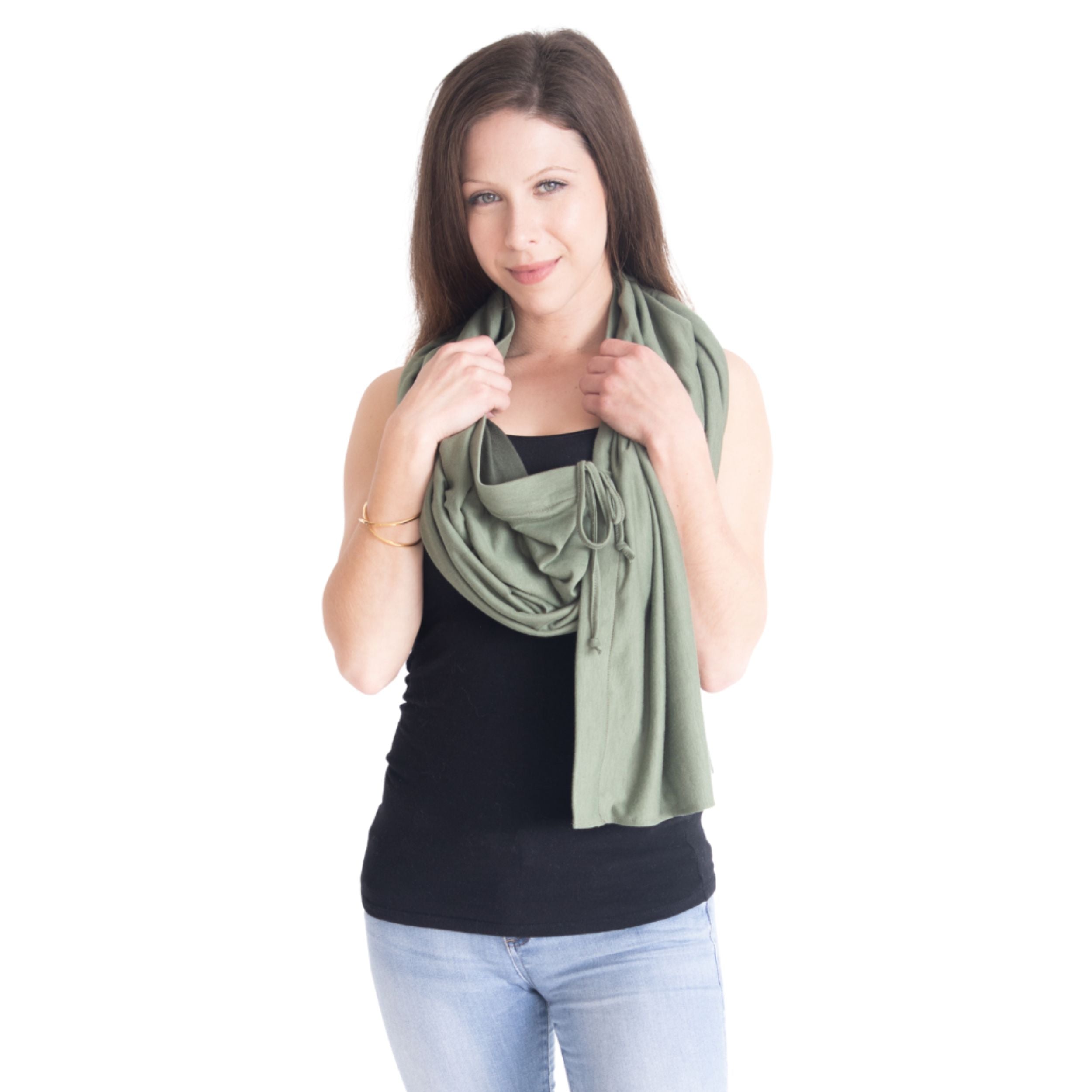 ARMY GREEN NURSING SHAWL