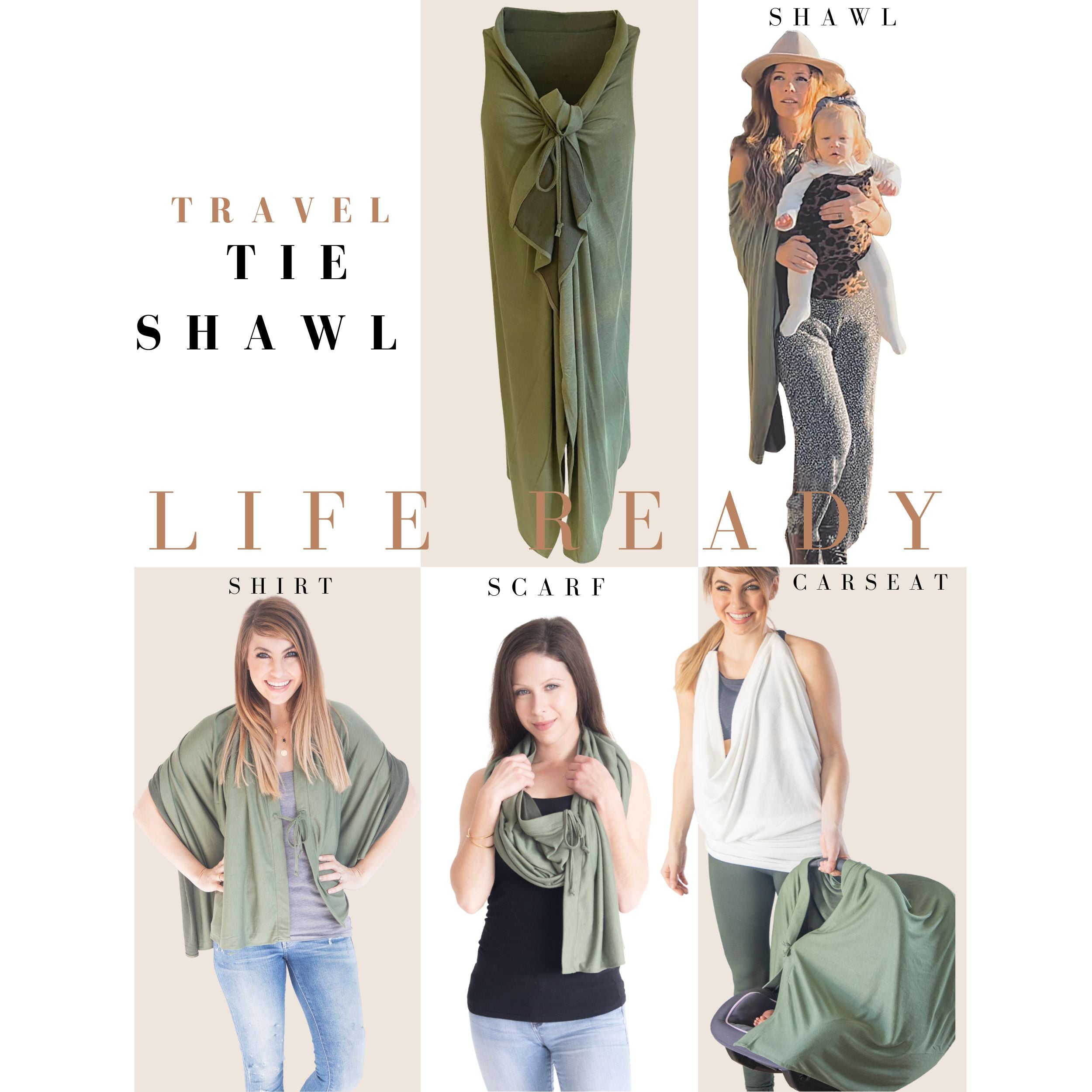 ARMY GREEN NURSING SHAWL