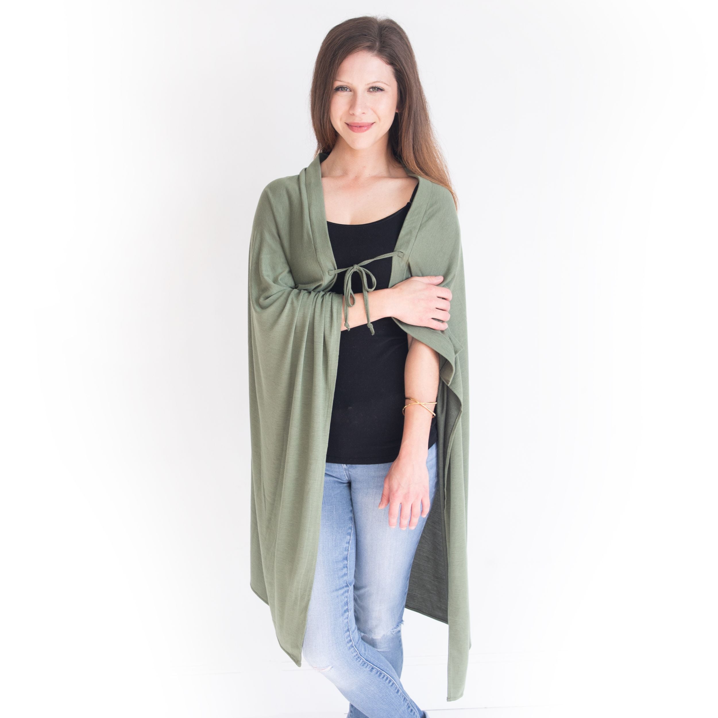 ARMY GREEN NURSING SHAWL