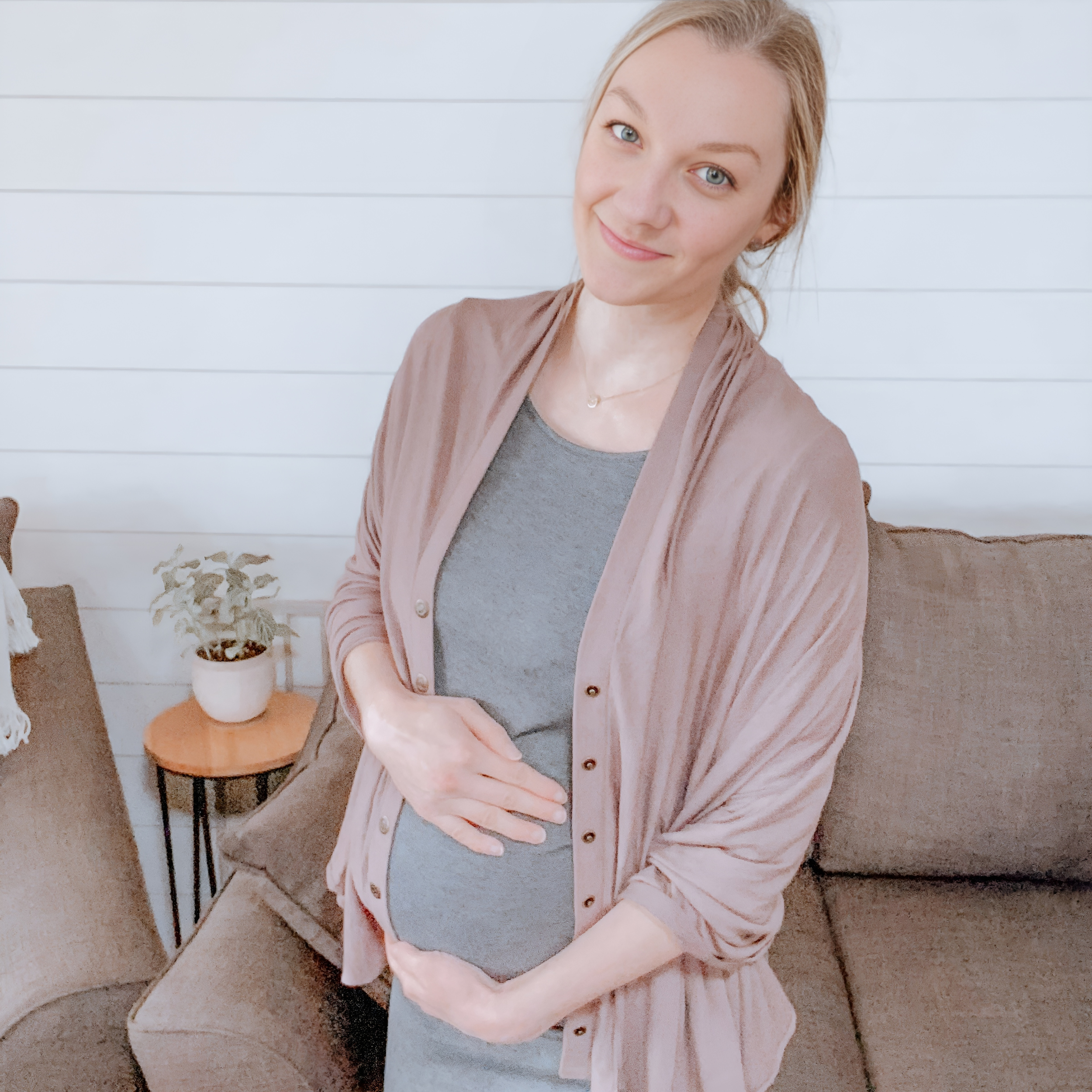 MATERNITY SNAP WRAP - NUDE