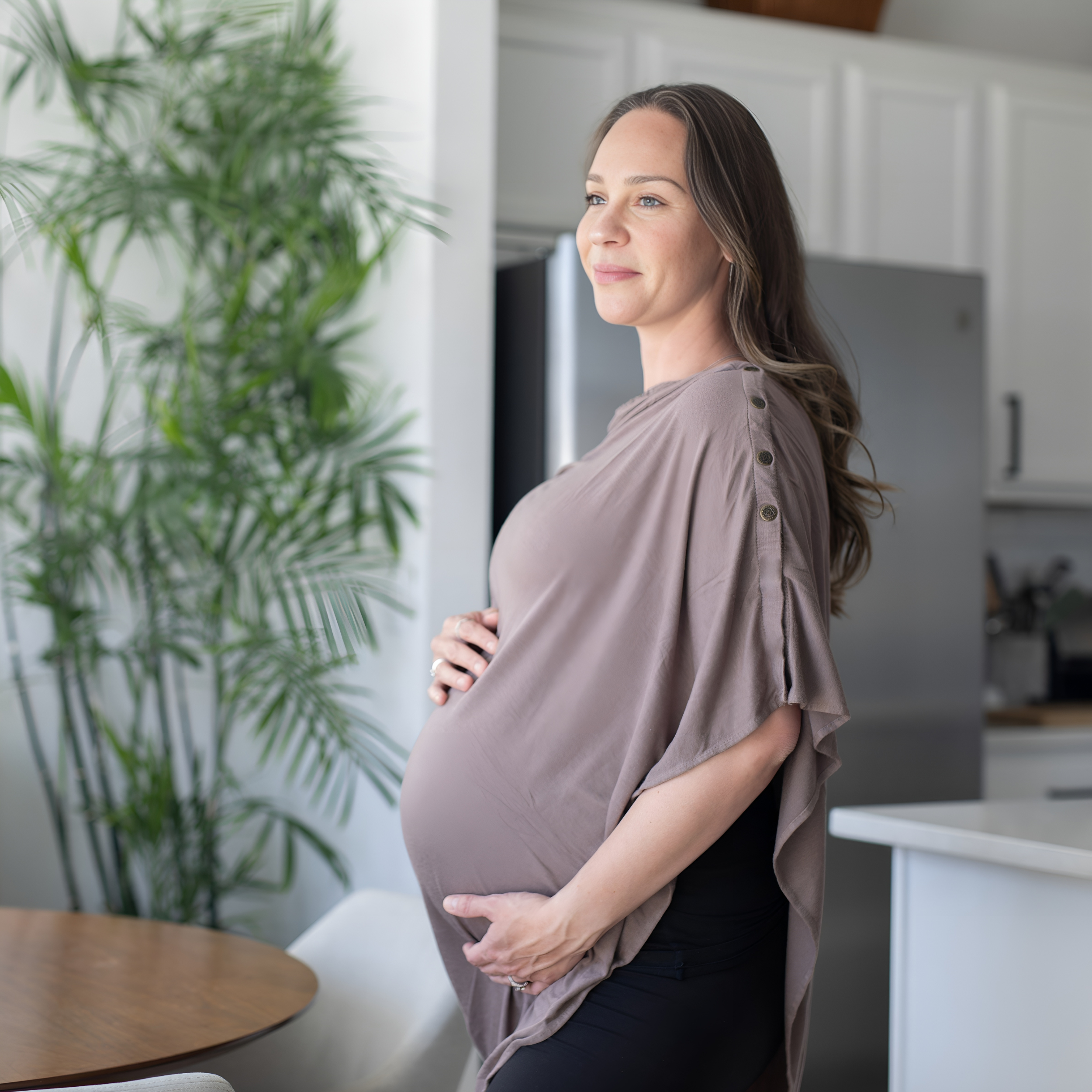 MATERNITY SNAP WRAP - NUDE