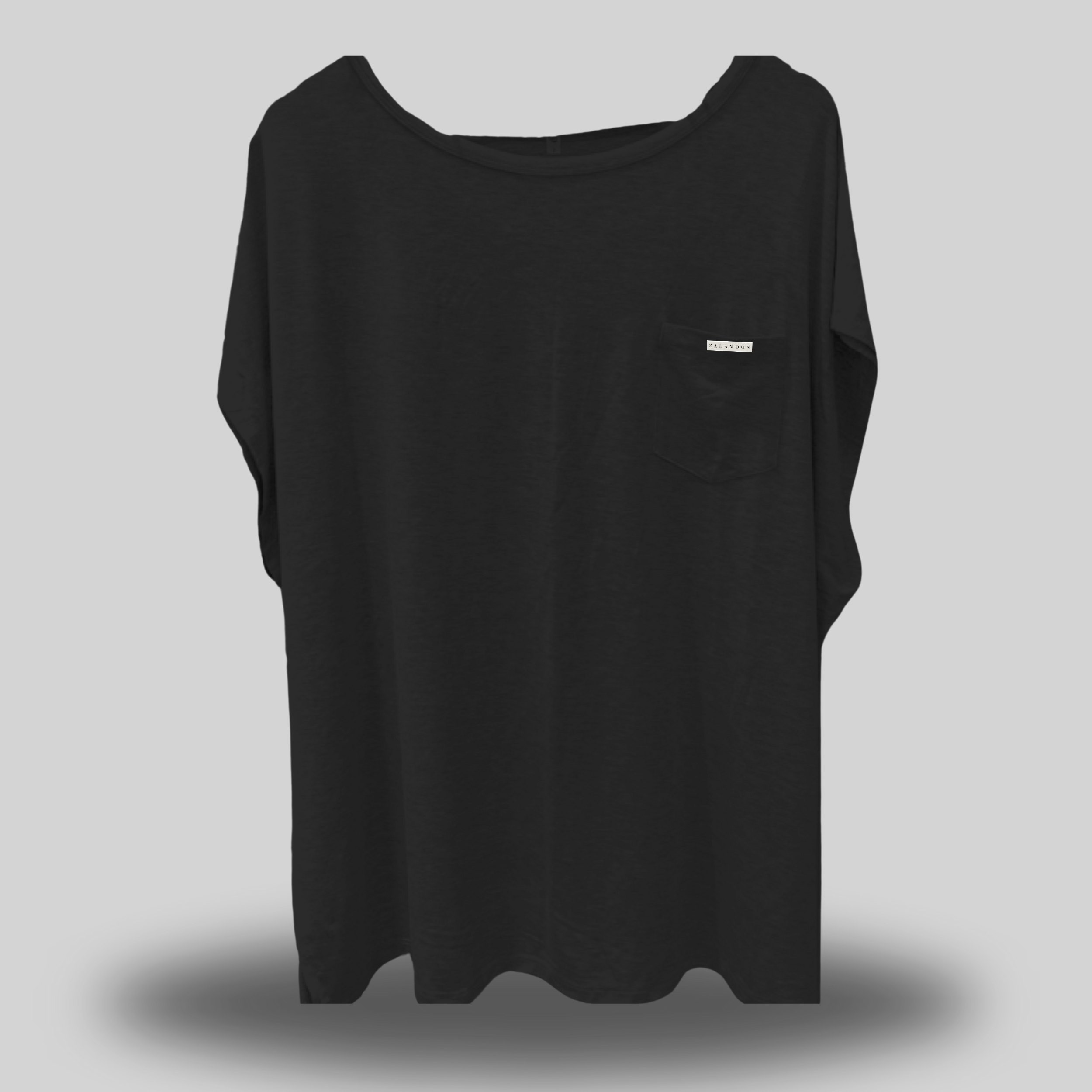 NURSING POCKET TEE SHIRT - BLACK