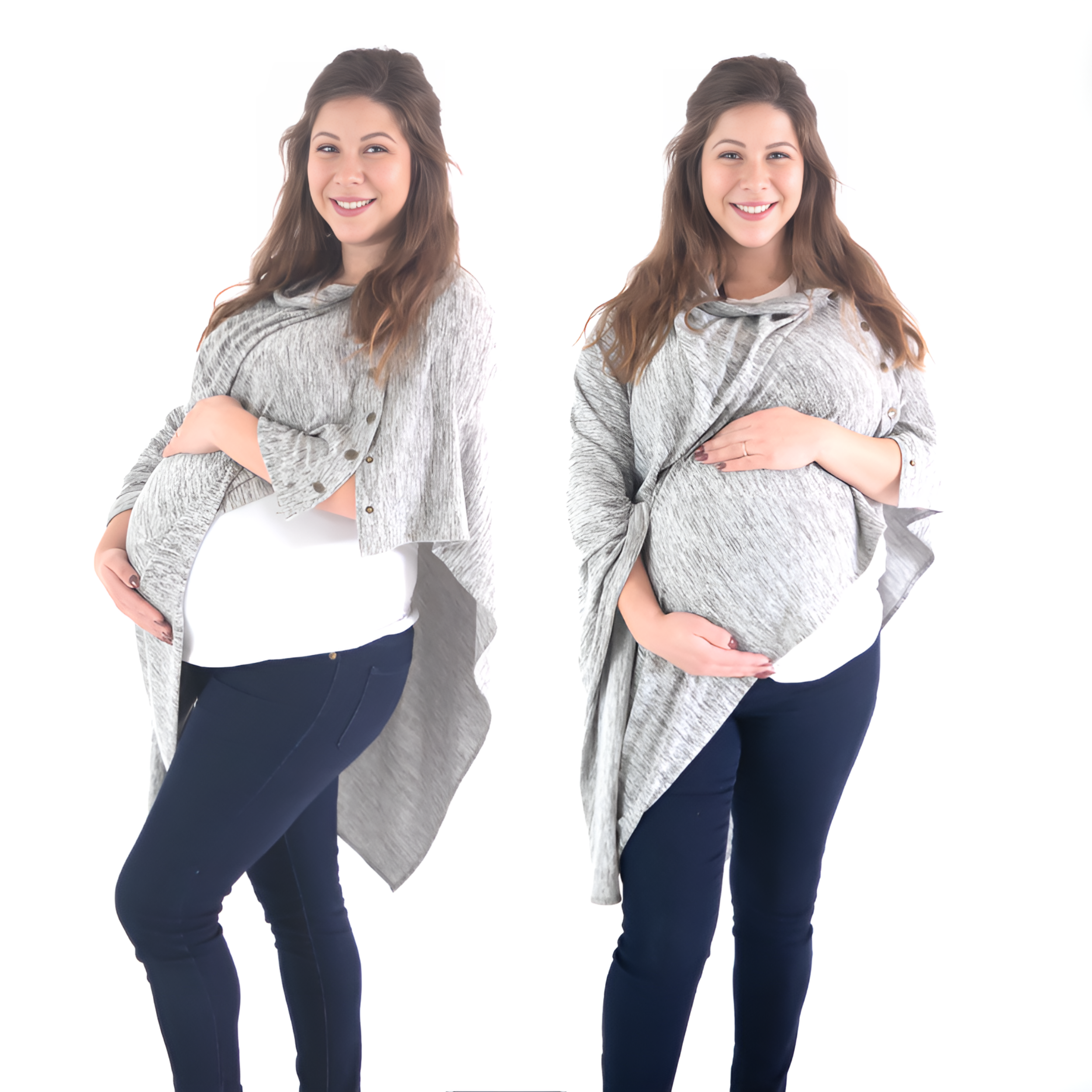 MATERNITY SNAP WRAP - CHARCOAL