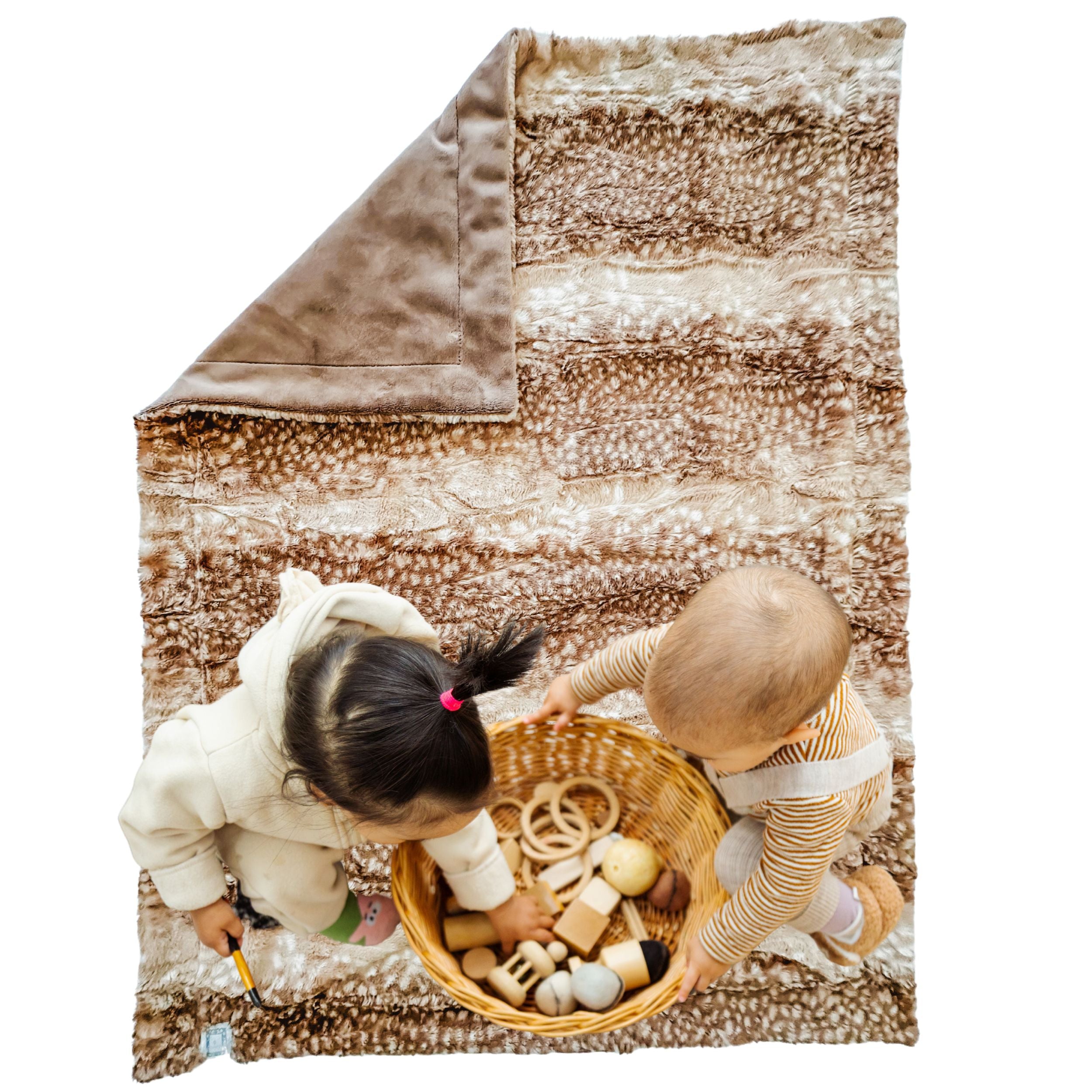 LUNA PLUSH LUXIE KIDS BLANKETS - FAWN