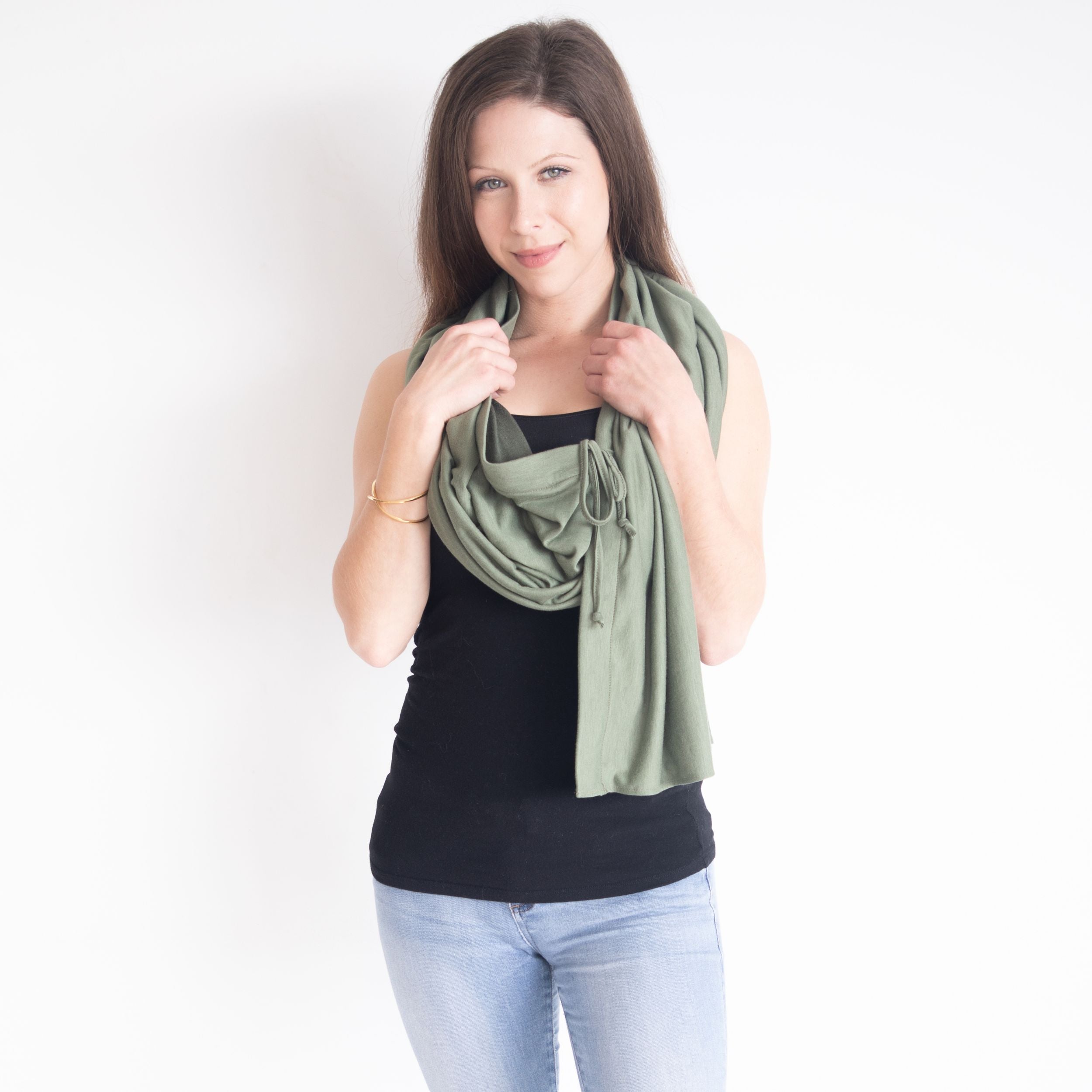 ARMY GREEN NURSING SHAWL