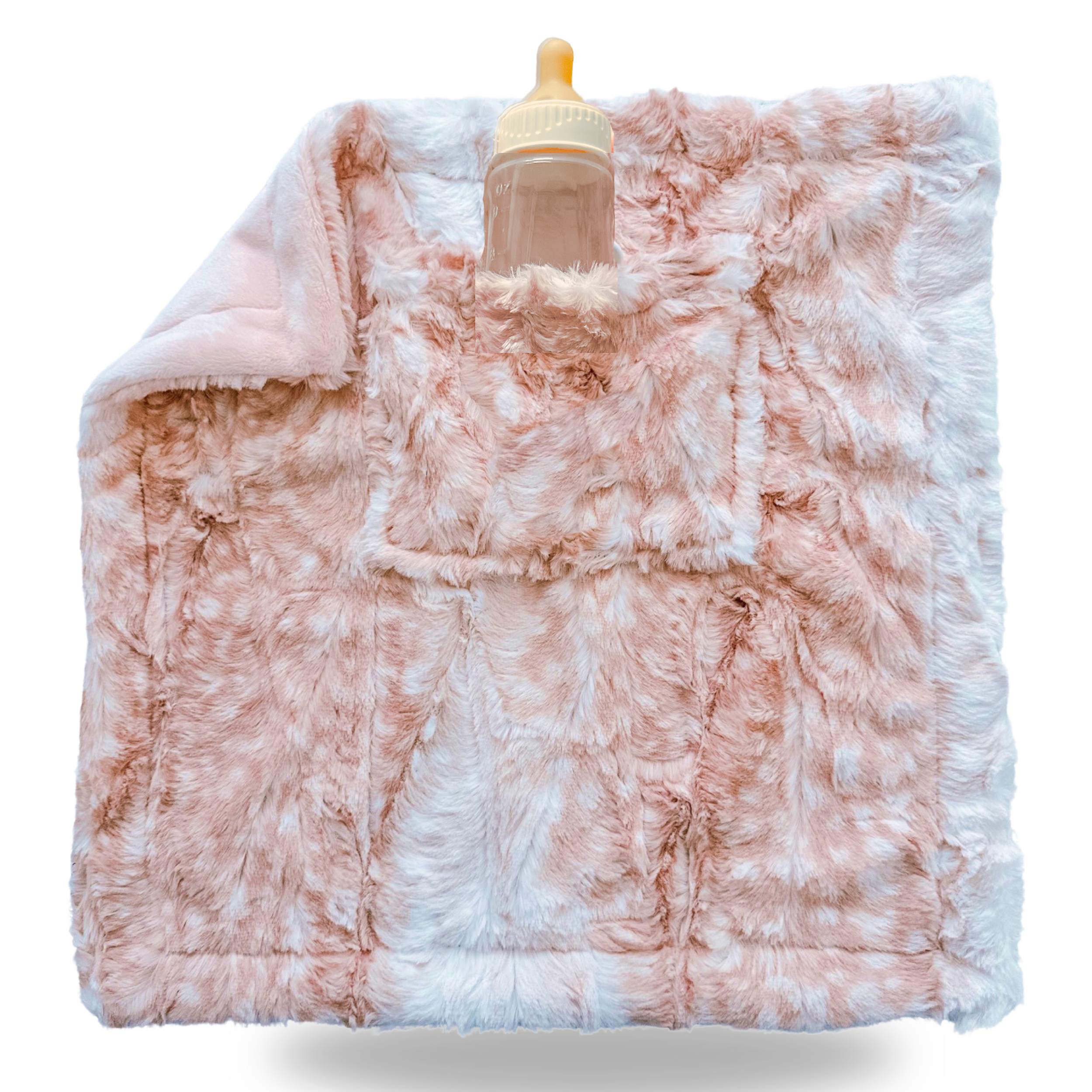 MINI LUNA PLUSH LUXIE POCKET BLANKETS - BLUSH