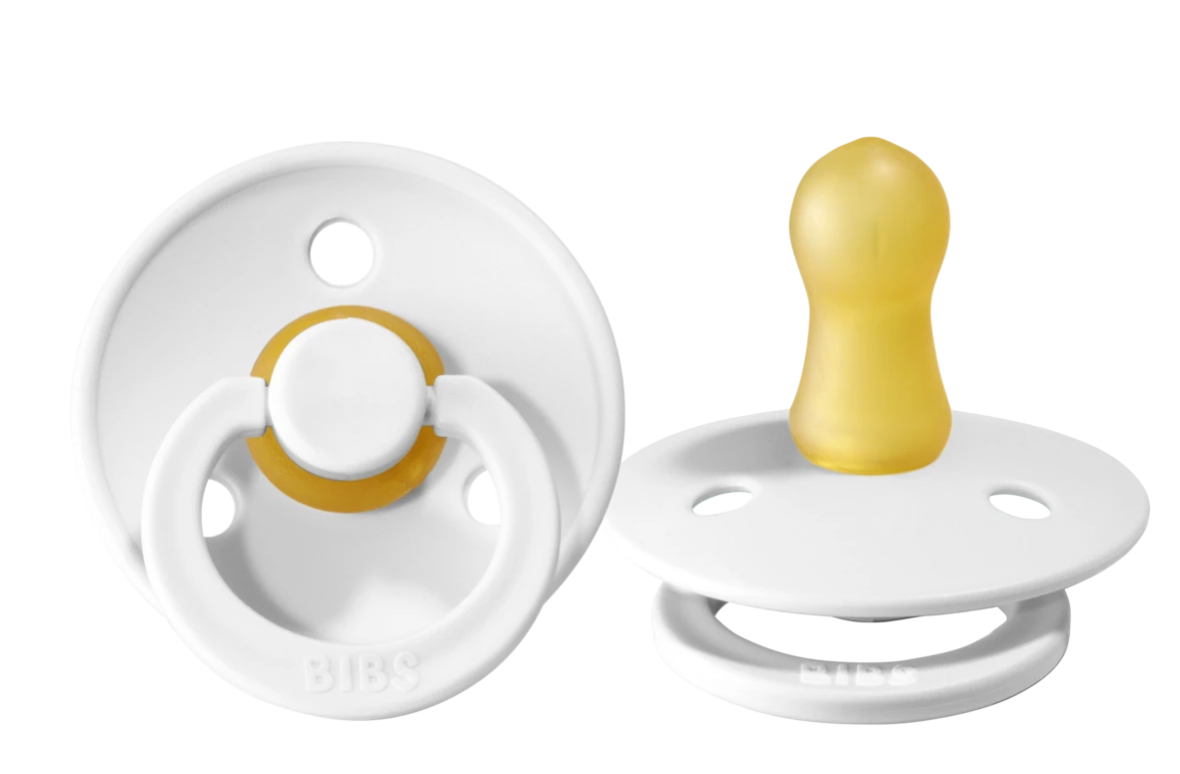 BIBS Pacifier Original  Latex 2 PK White