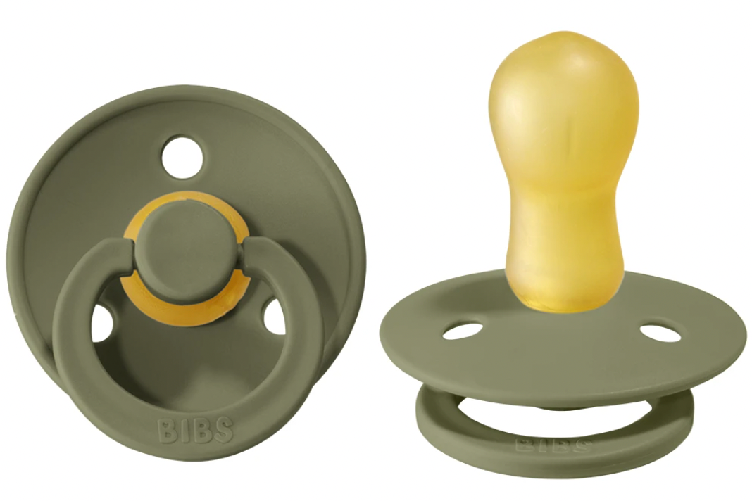 BIBS Pacifier Original  Latex 2 PK Olive