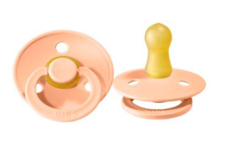 BIBS Pacifier Original Latex 2 PK Peach Sunset